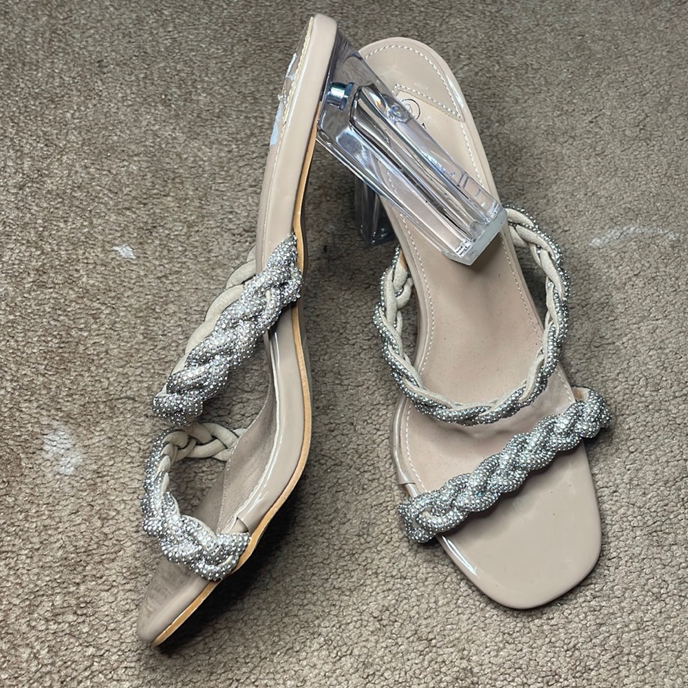 Braided Bling & Nude Heels